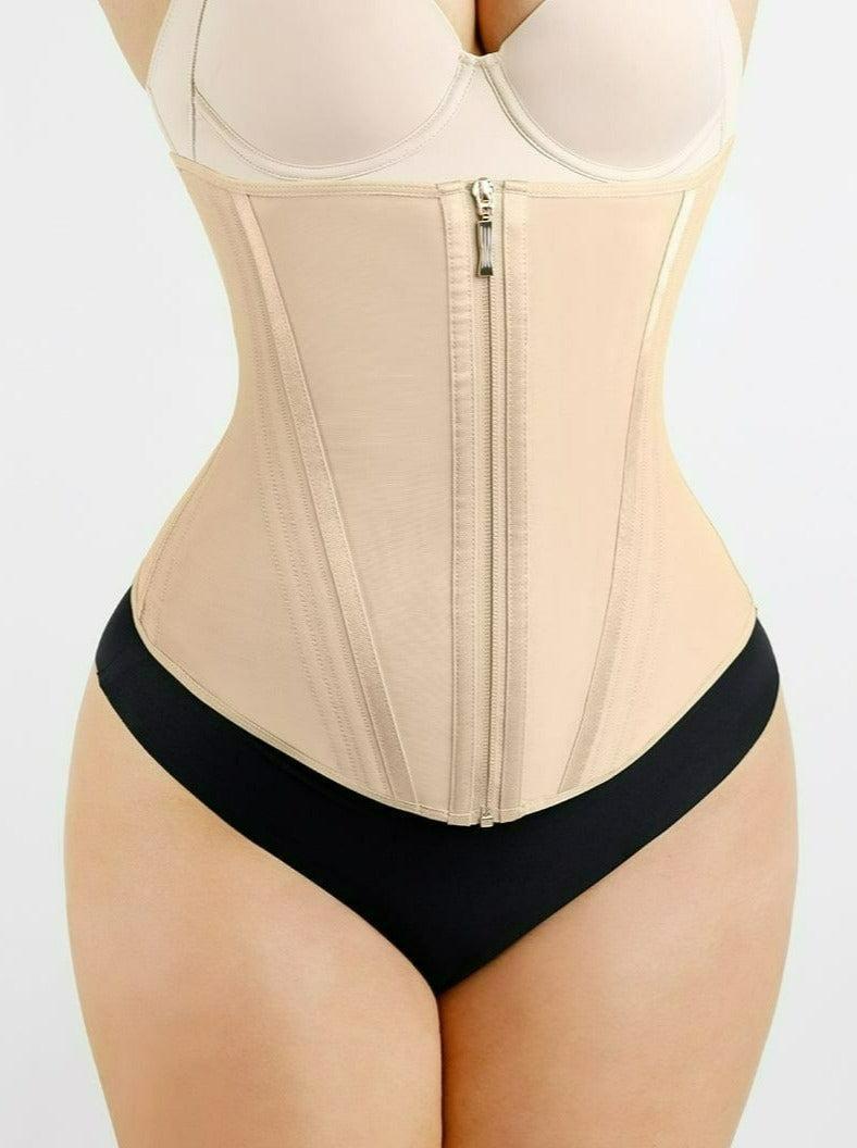 Corset with zipper and extra support