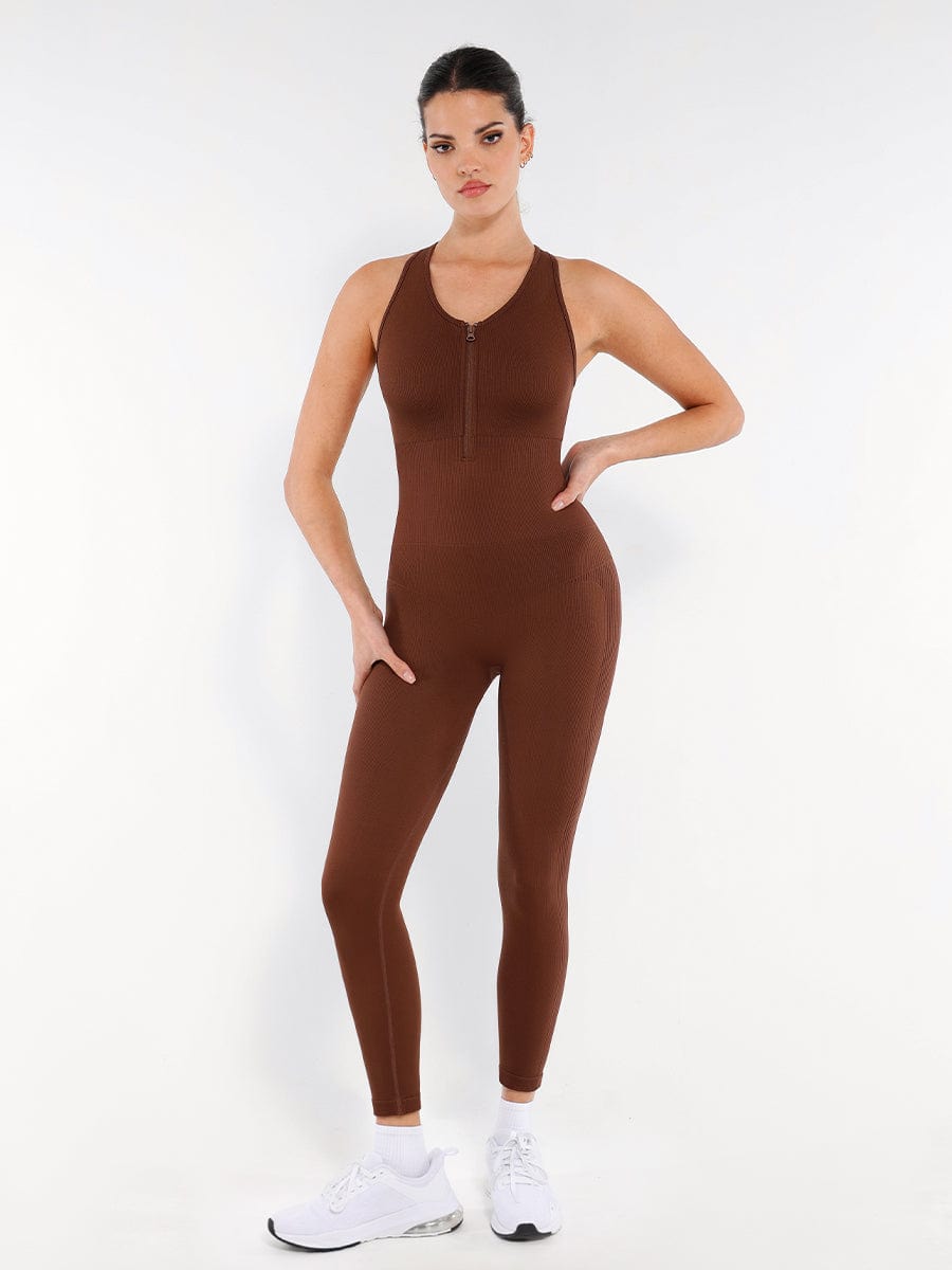 Shaping jumpsuit med glidelås